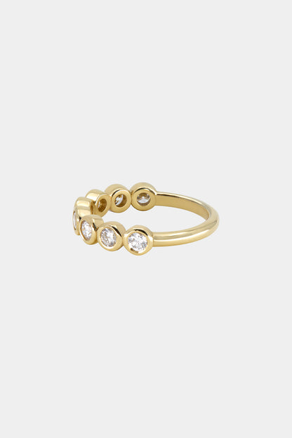 Round Diamond Bezel Band | 18K Yellow Gold