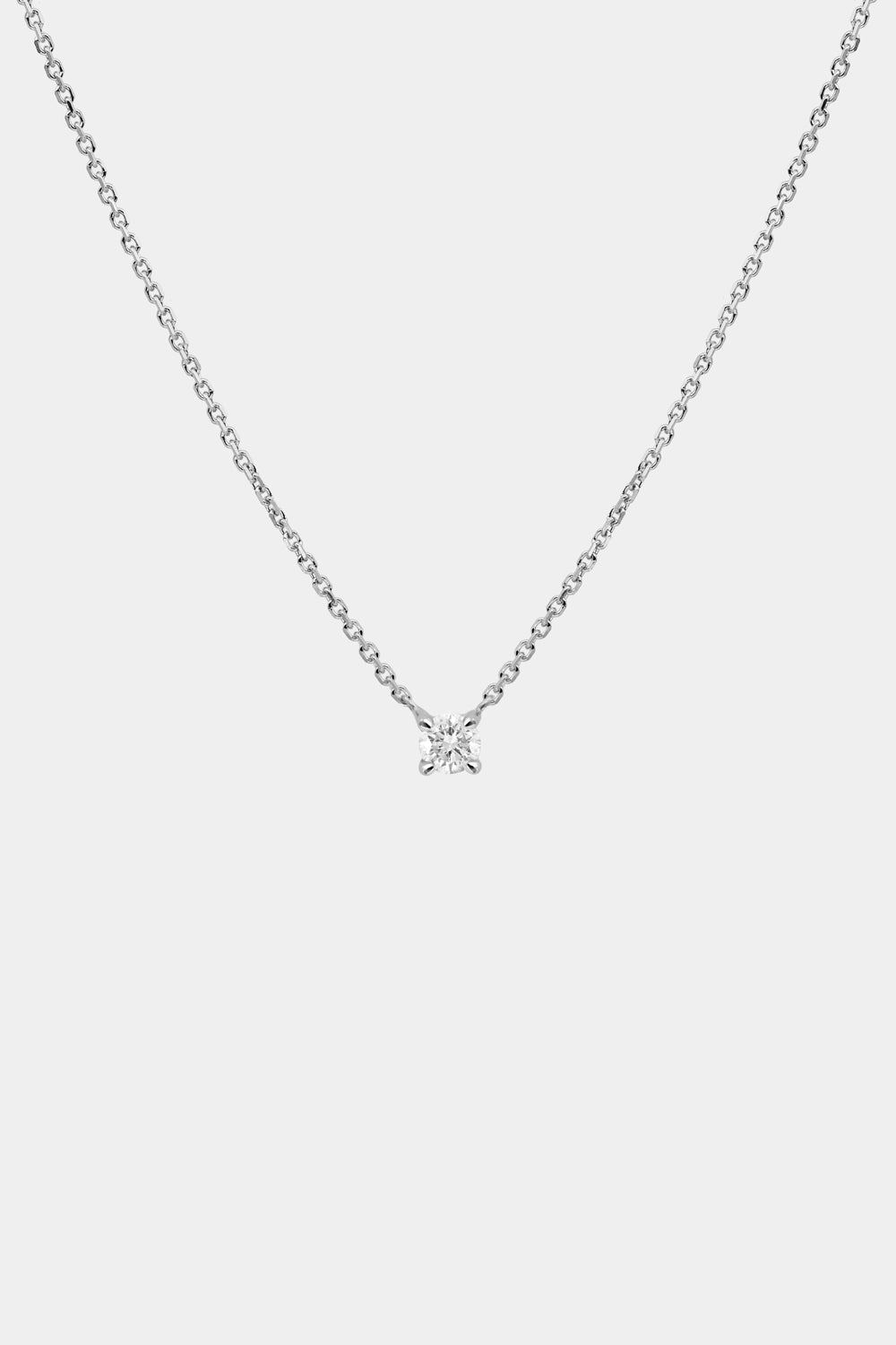 Round Diamond Necklace | 18K Gold