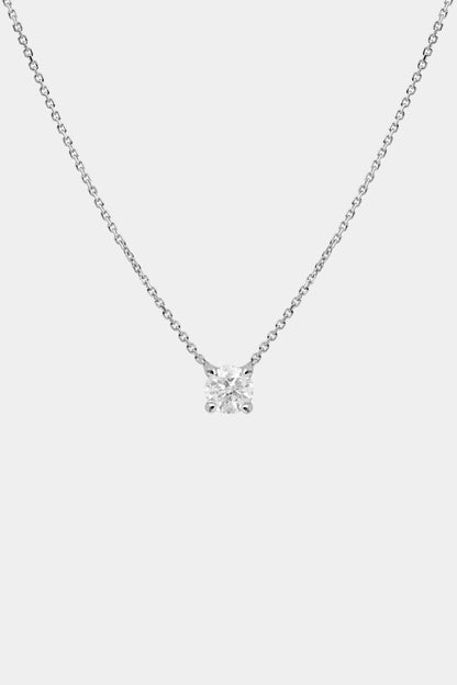 Round Diamond Necklace | 18K Gold