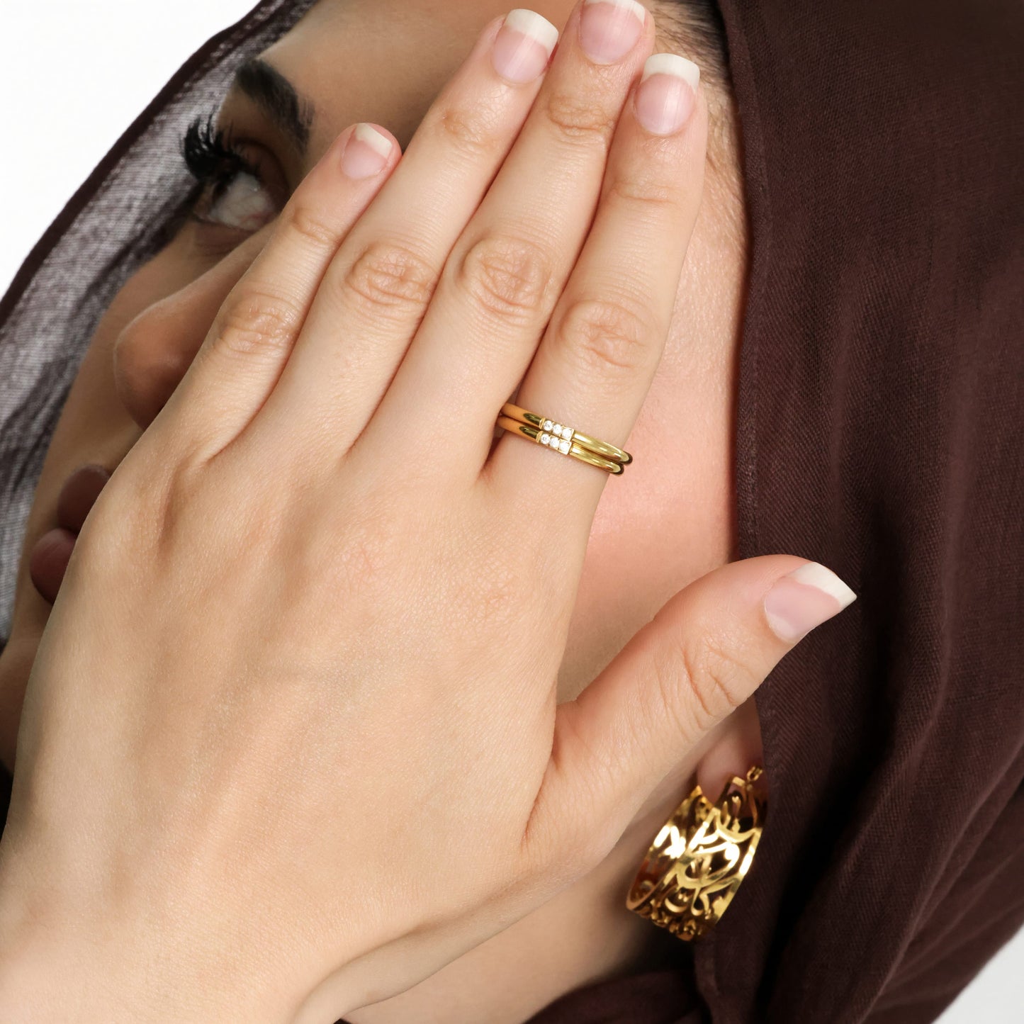 Triple Bezel Ring