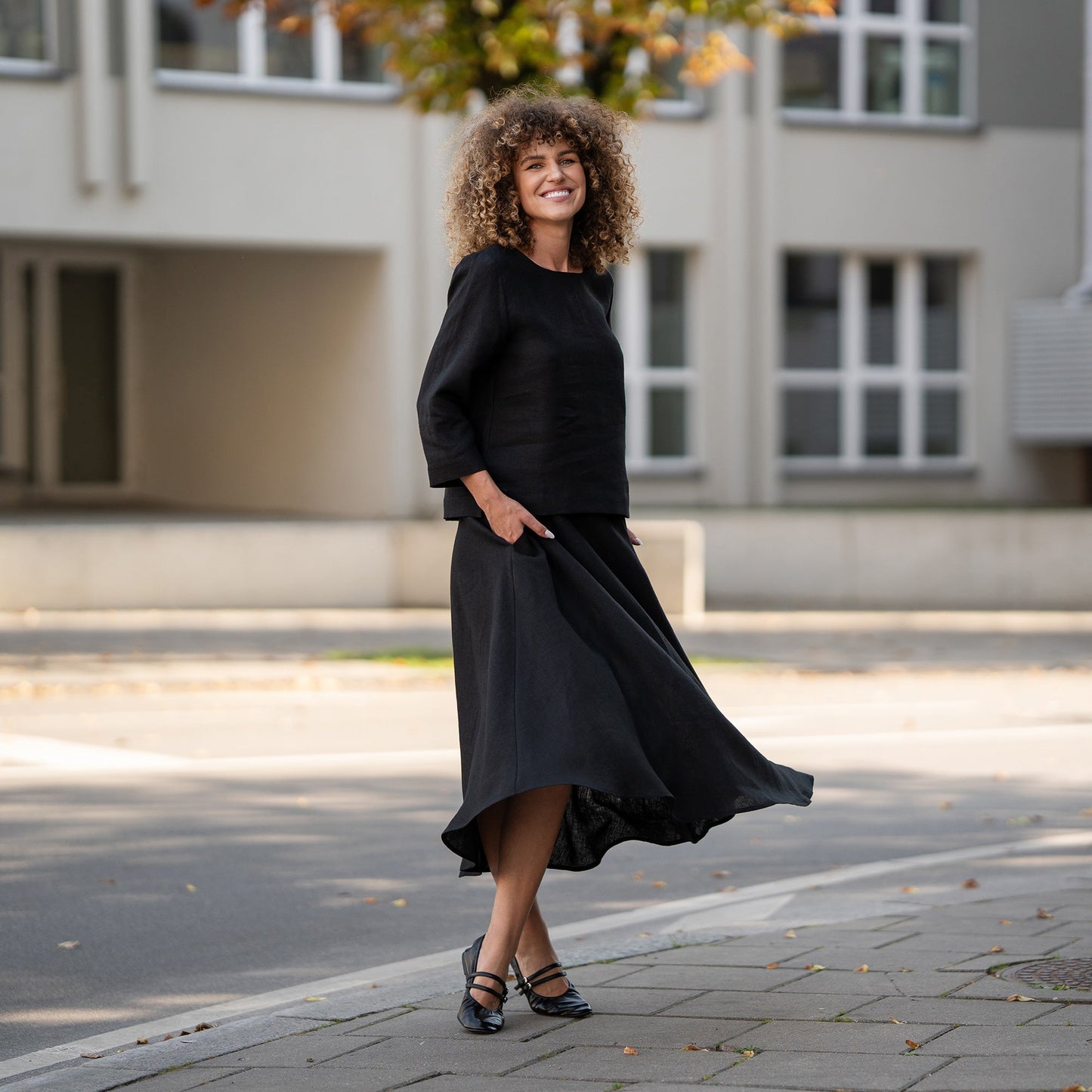 Linen Circle Skirt Evelyn