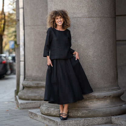 Linen Circle Skirt Evelyn