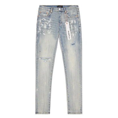 Light Indigo Paint Blowout Denim