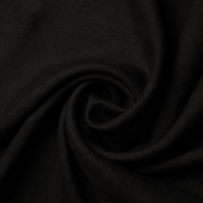 Linen Tunic Dress Selena Pure Black