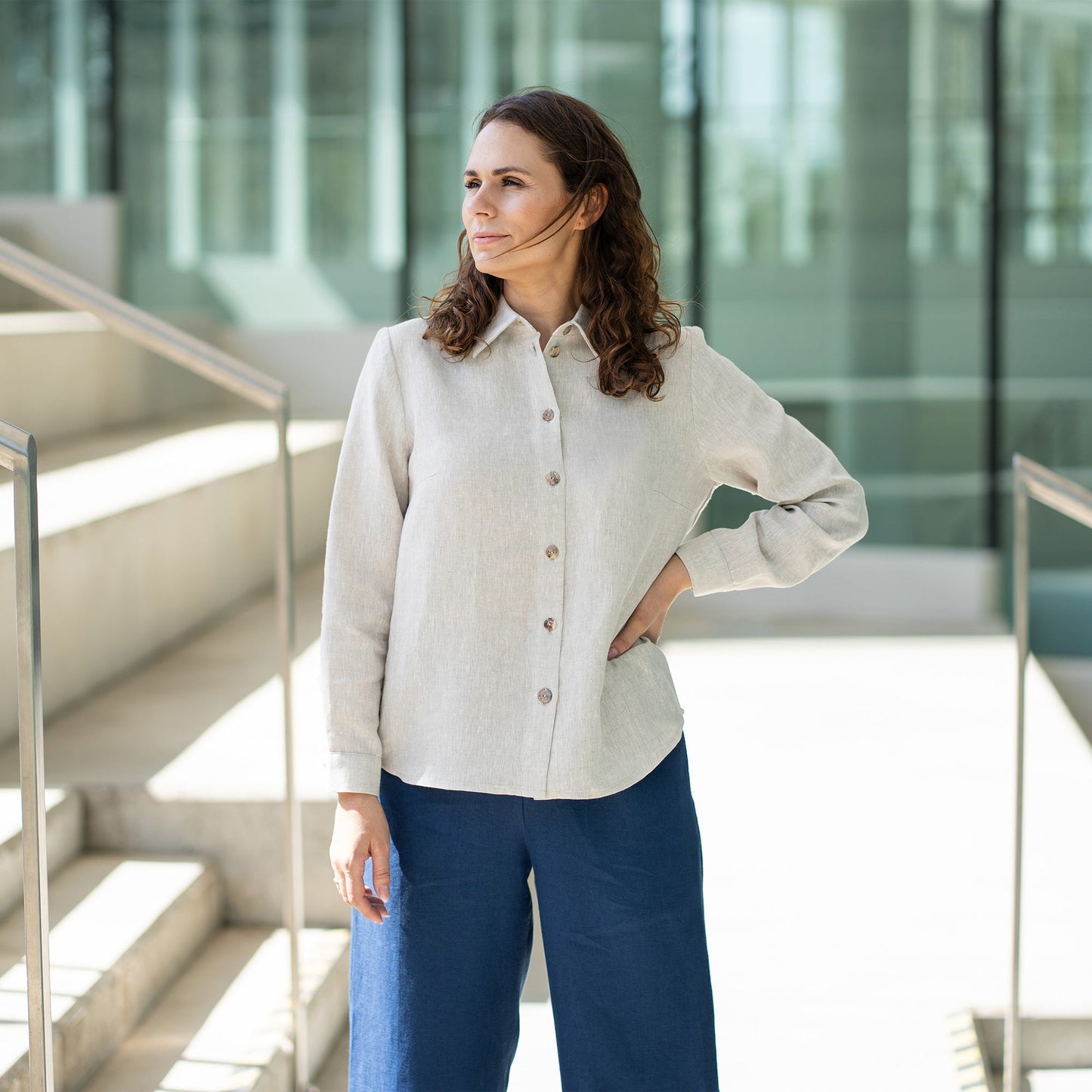 Linen Long Sleeve Shirt Rebeca