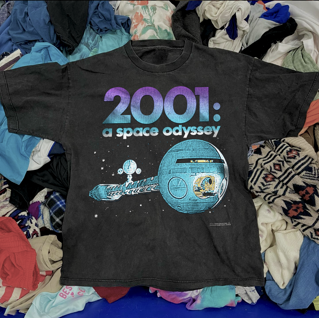 2001: A Space Odessey - Rare 2001 Promo Washed Black T-Shirt