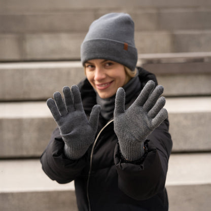 Women's Knit Beanie & Gloves 2-Piece