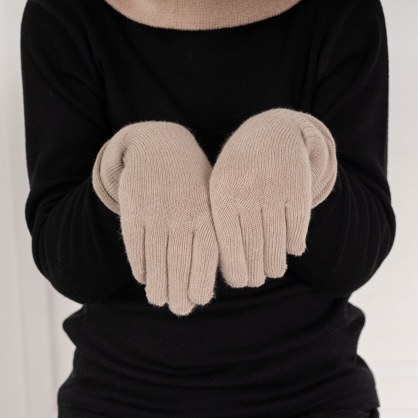 Kids' Knit Balaclava & Gloves Cotton 2-Piece