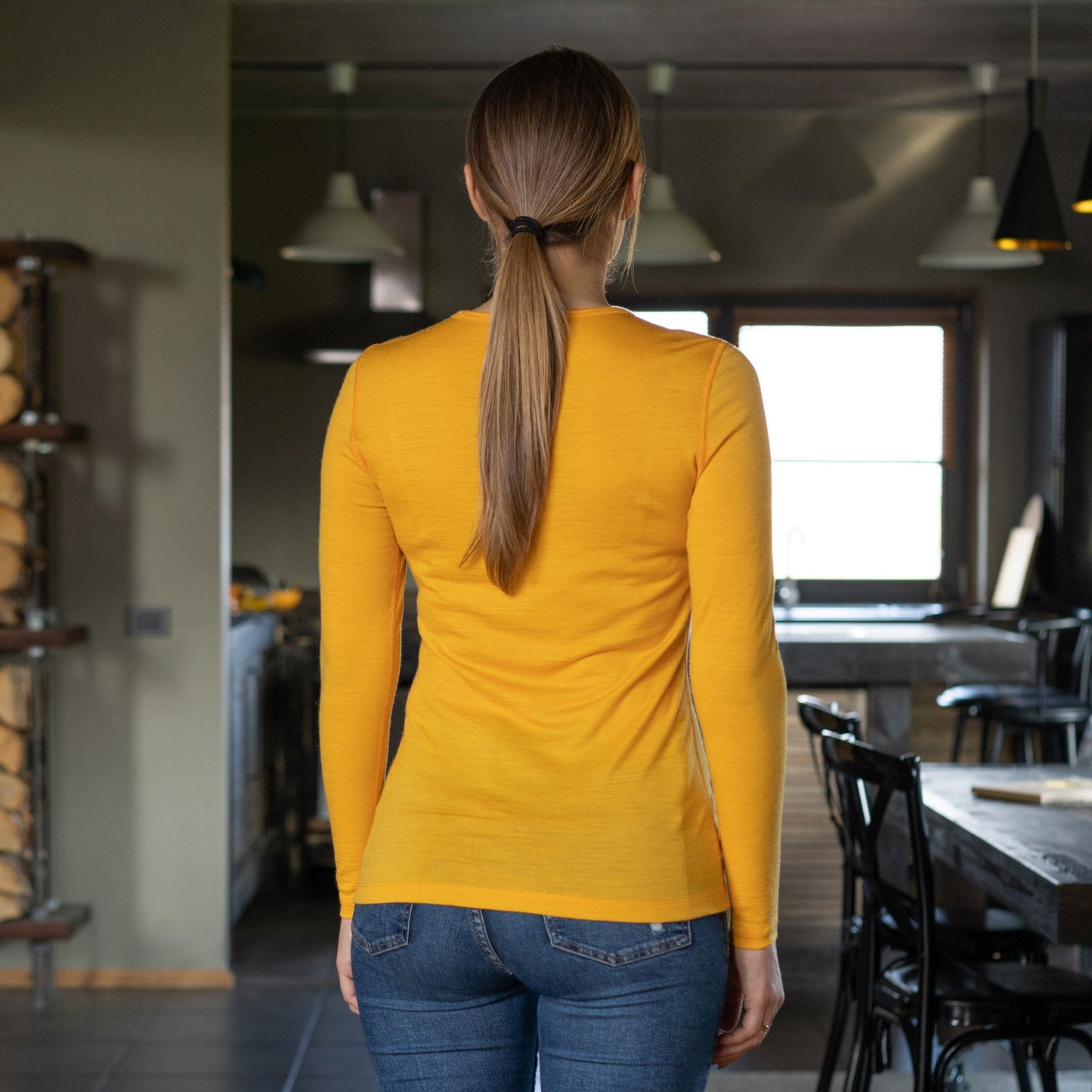 Women's 160 Thermal Long Sleeve Crew Yellow