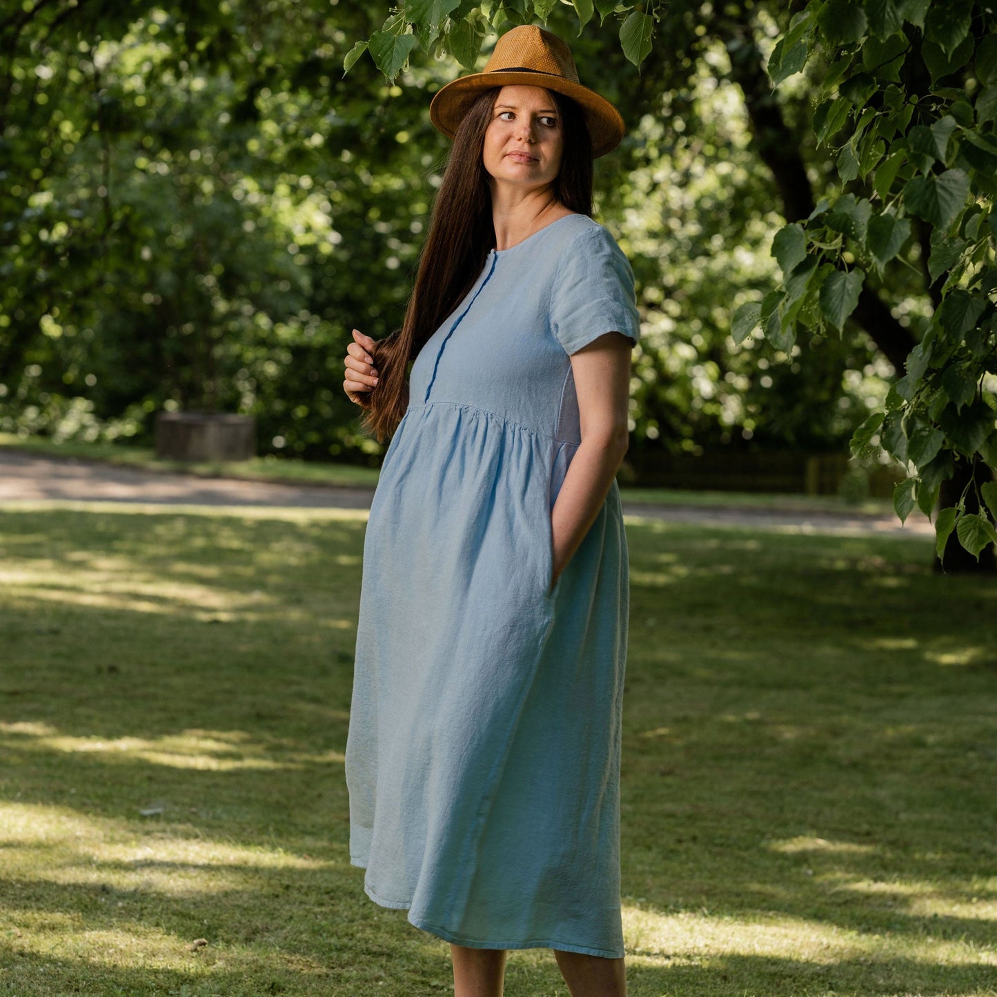 Smock Dress Maria Cloudy Blue