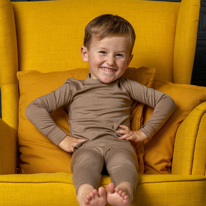 Kids' Lightweight 160 Long Sleeve Crew Beige