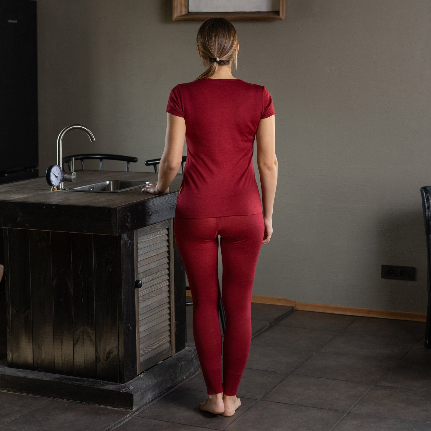 Women's T-Shirt & Bottom 2-Piece Royal Cherry