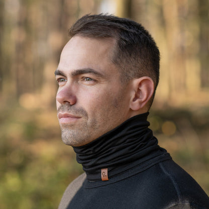 Men's 160gsm Merino Neck Cover Black