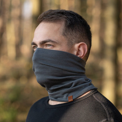 Men's Merino Running Neck Gaiter Perfect Grey
