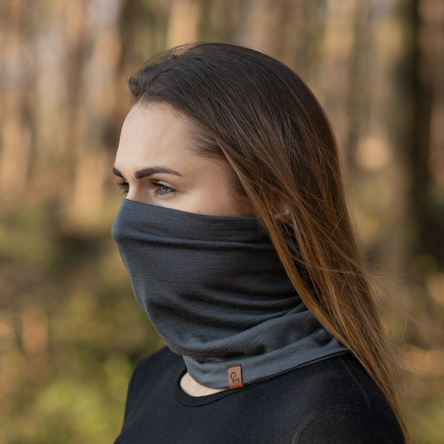 Women's Merino Running Neck Gaiter Perfect Grey