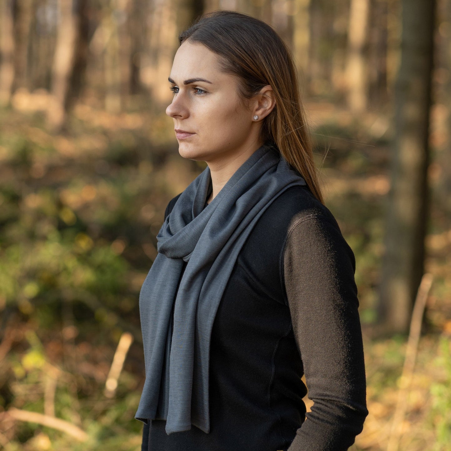 Women's Merino Scarf Perfect Grey