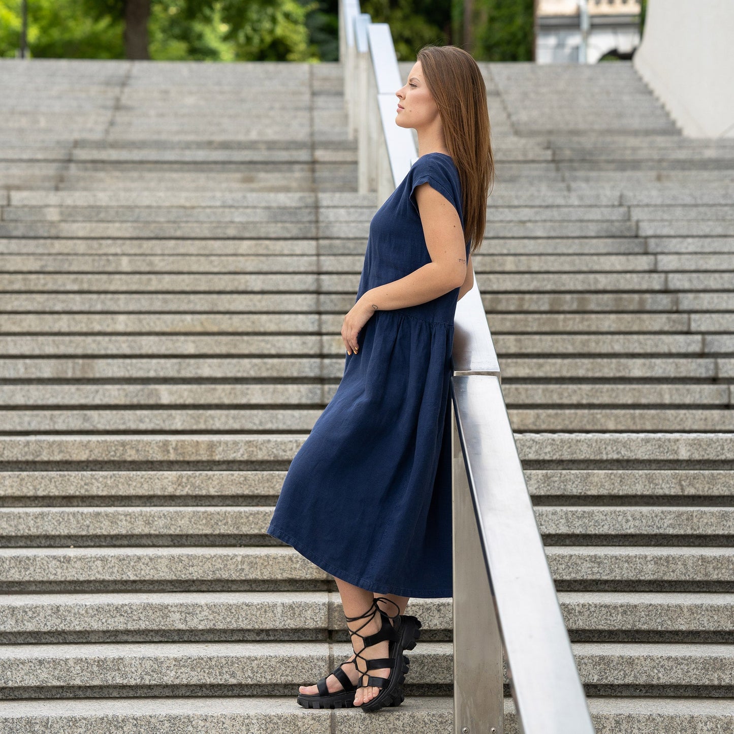 Smock Dress Cecilia Storm Blue