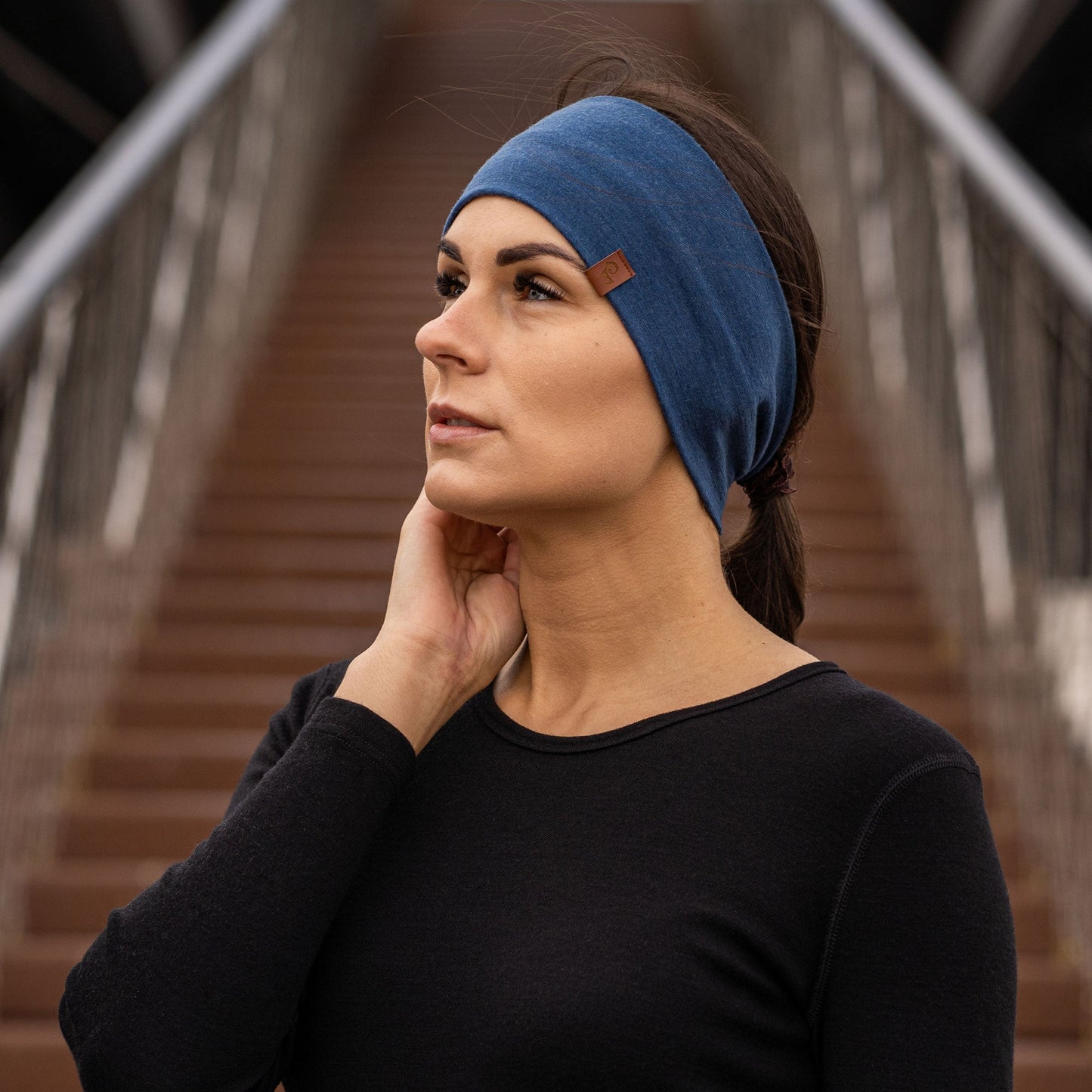 Women's Merino Sport Headband Denim