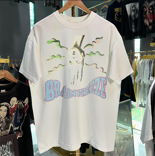 Slurpee Brain Freeze 1990'S 7-11 Vintage Washed White T-Shirt
