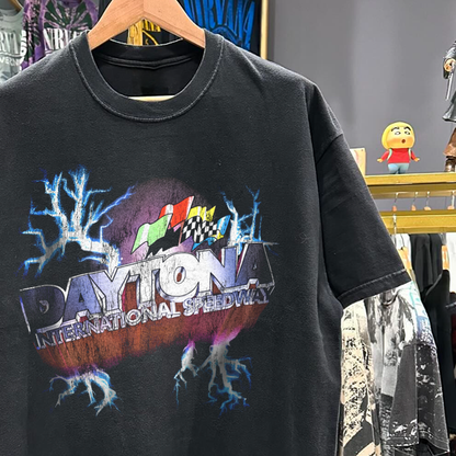Daytona Int. Speedway Vintage Washed Black T-Shirt