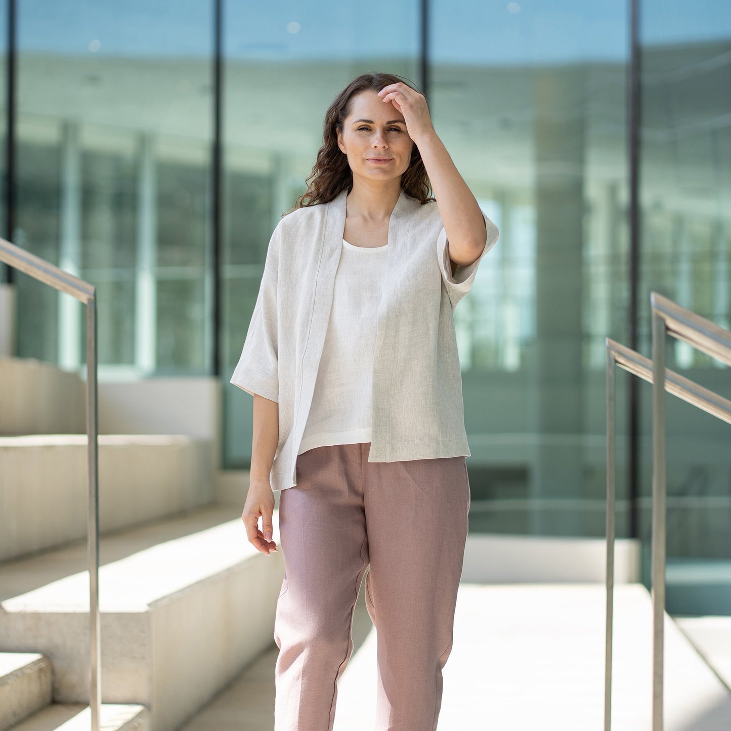 Linen Kimono Wrap Top Sakura