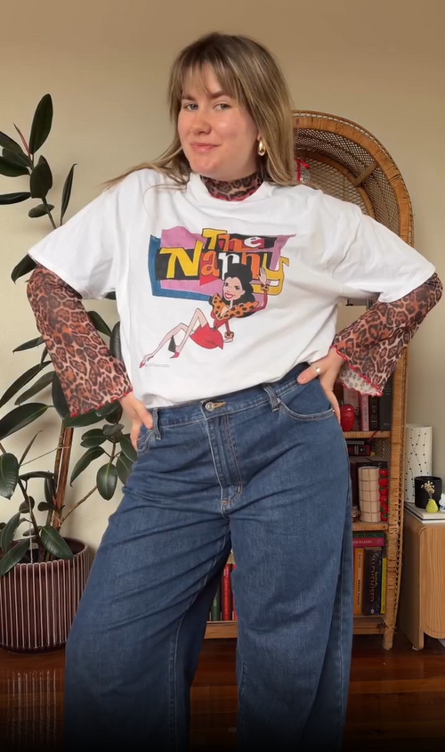1994 The Nanny Series Promo Washed White Tee