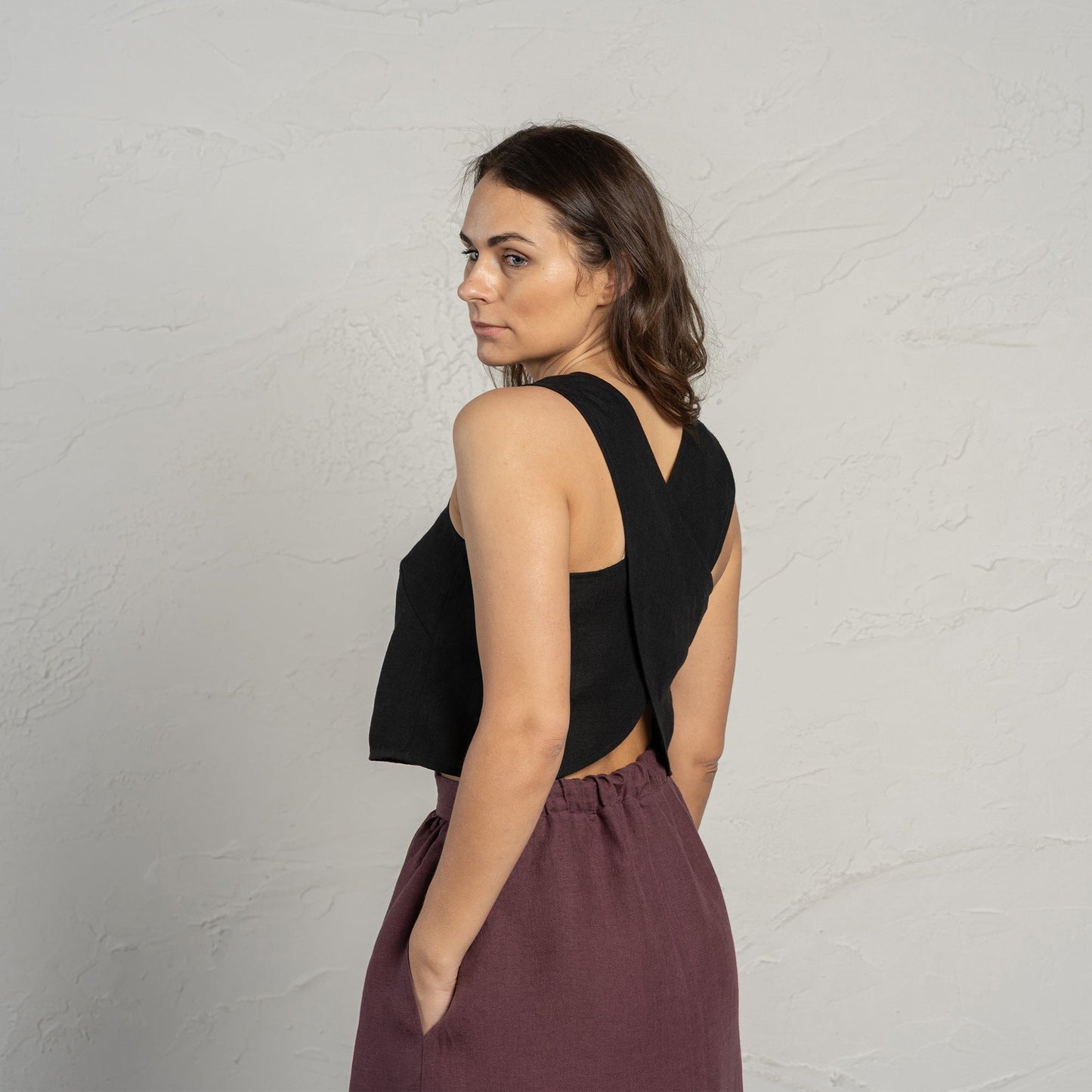 Cross Back Crop Top Serena