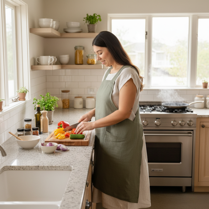Cross-Back Japanese Apron