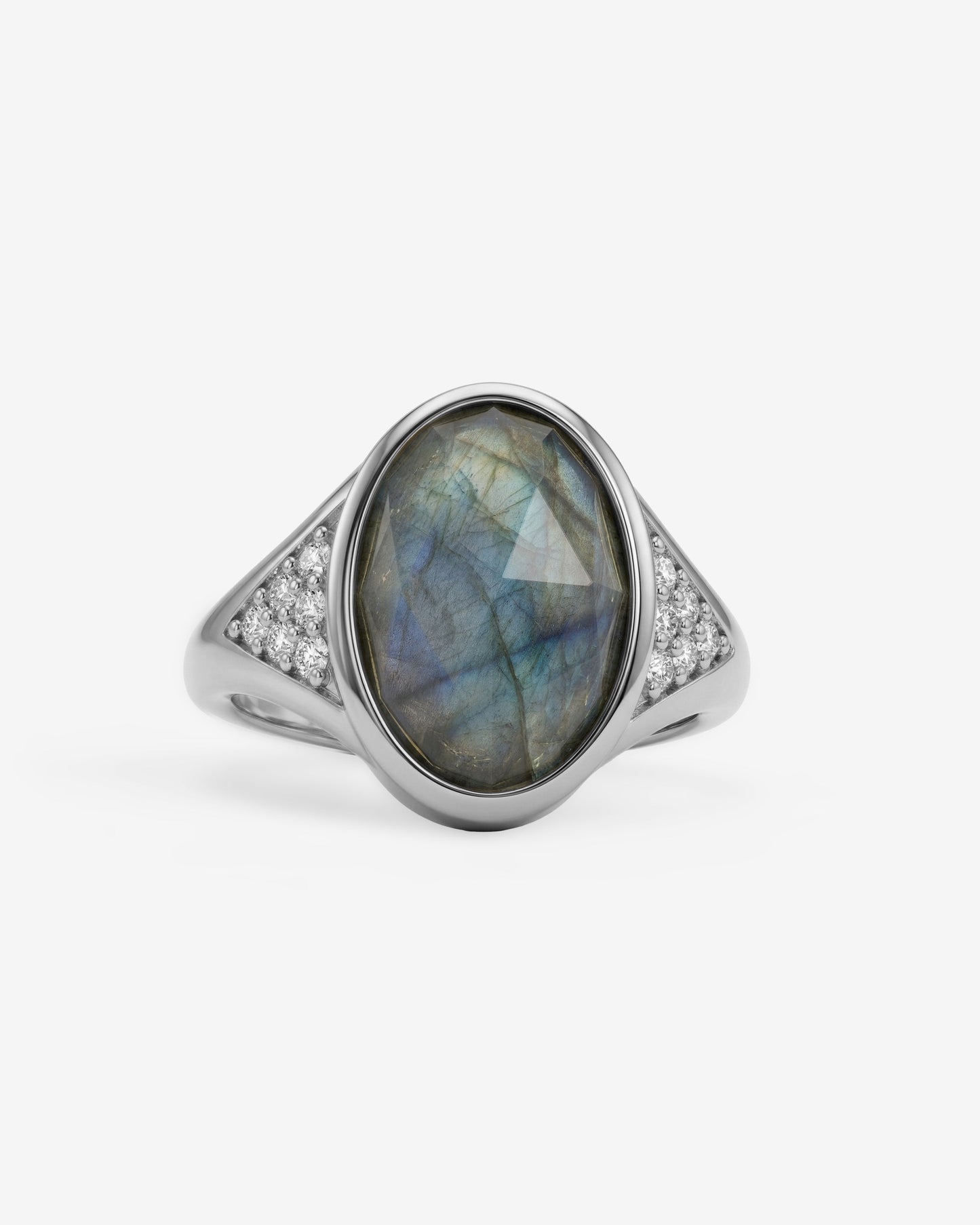 The David Ring - Silver|Labradorite