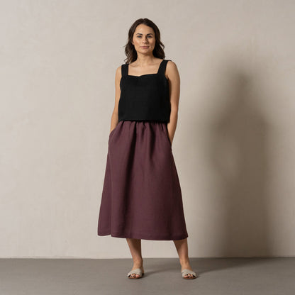100% Linen Summer Crop Top