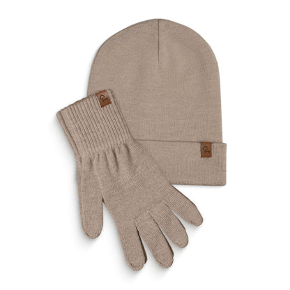 Women's Knit Beanie & Gloves 2-Piece