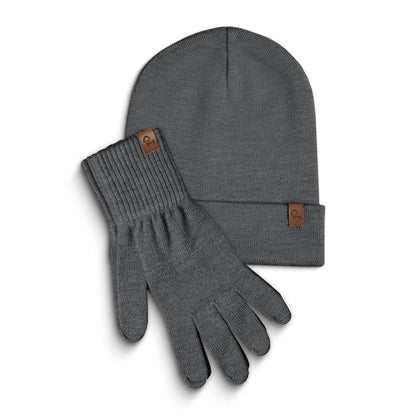 Women's Knit Beanie & Gloves 2-Piece