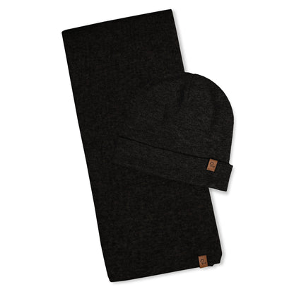 Women's Knit Beanie & Scarf 2-Piece Cashmere Blend