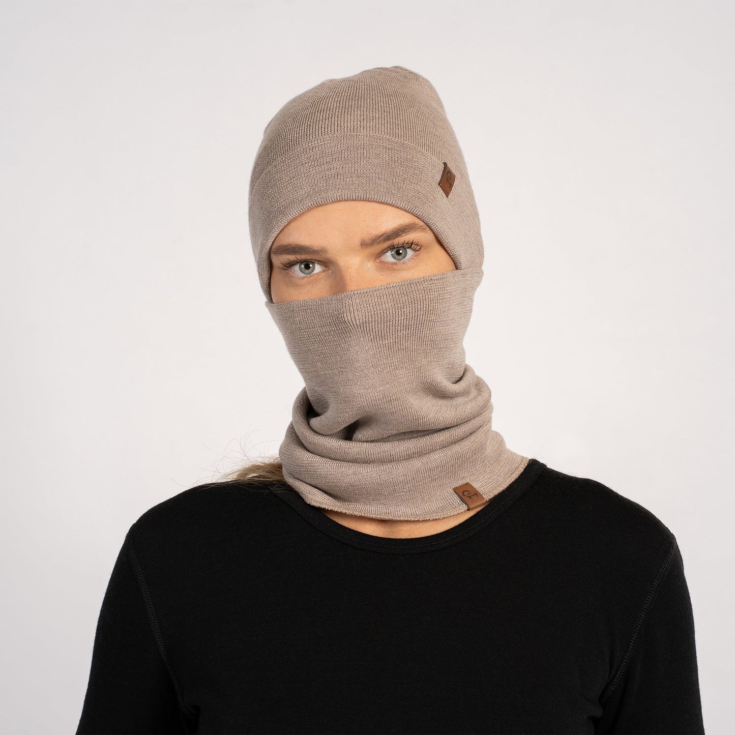 Women's Merino Wool Liner Gaiter & Beanie 2-Piece