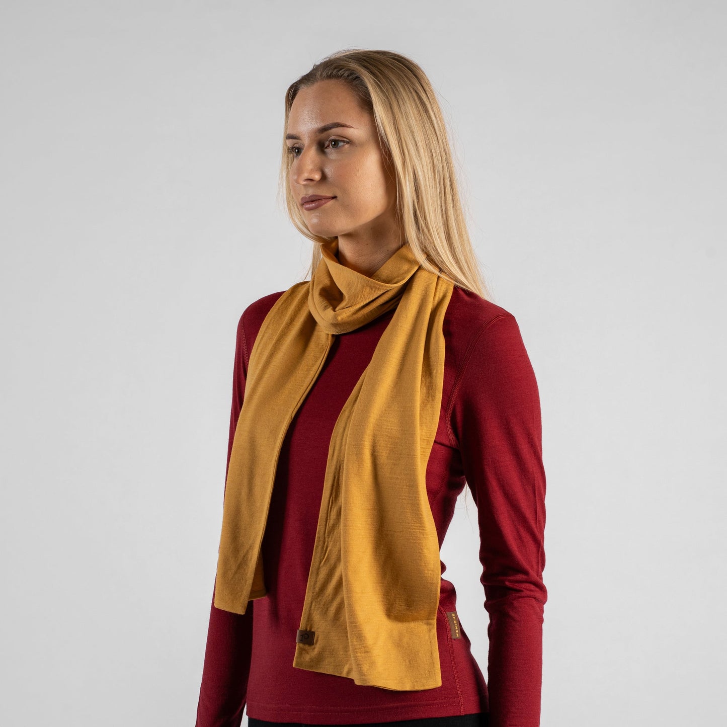 Women's 100% Merino Scarf Yellow