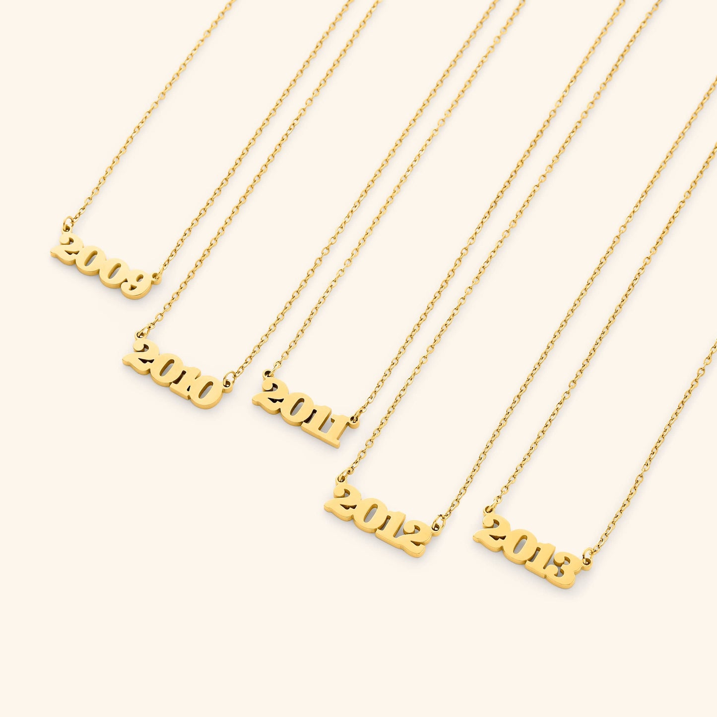 English Birth Year Necklace