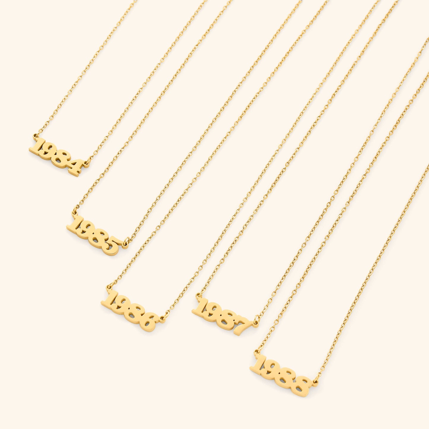 English Birth Year Necklace