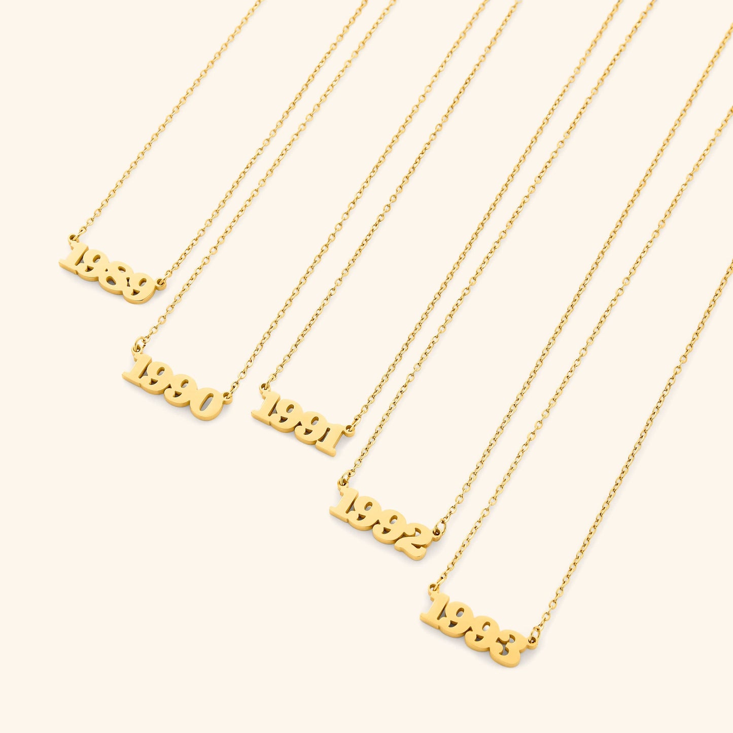 English Birth Year Necklace