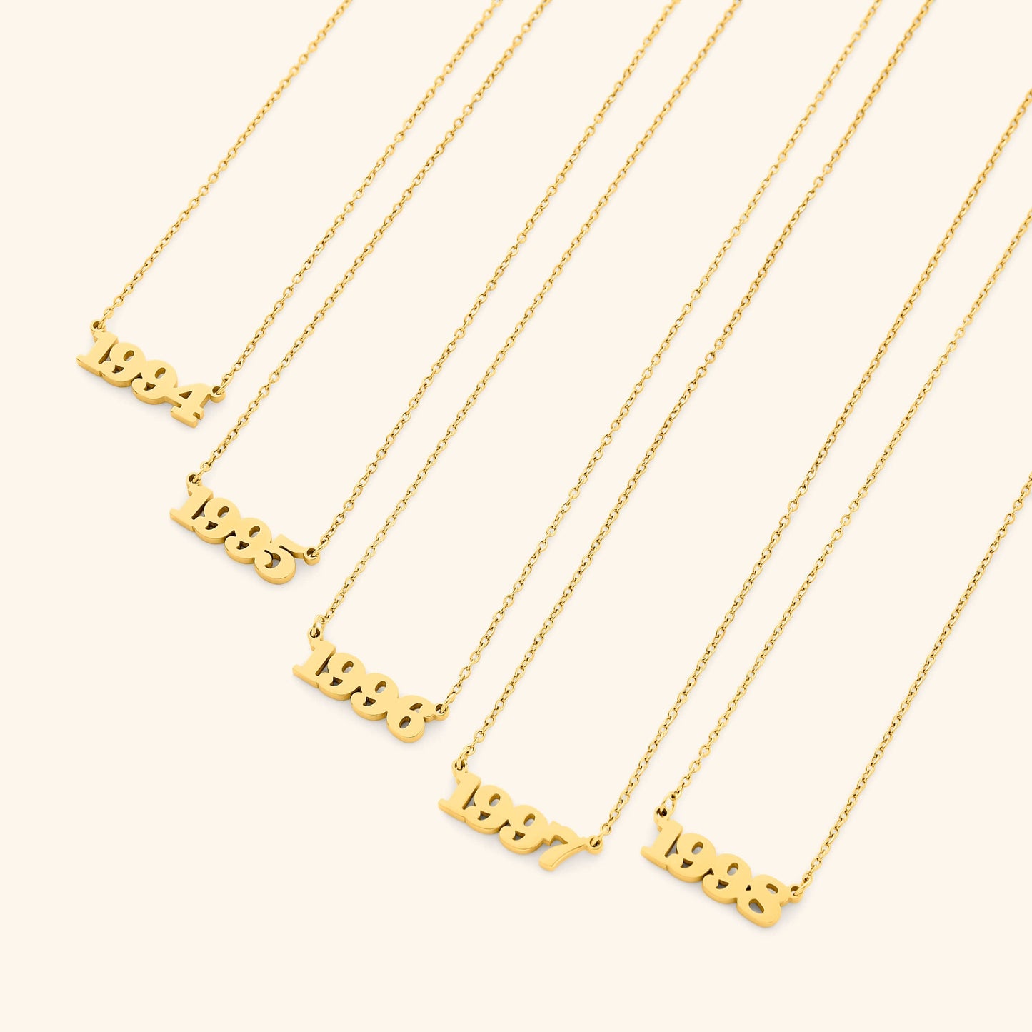 English Birth Year Necklace