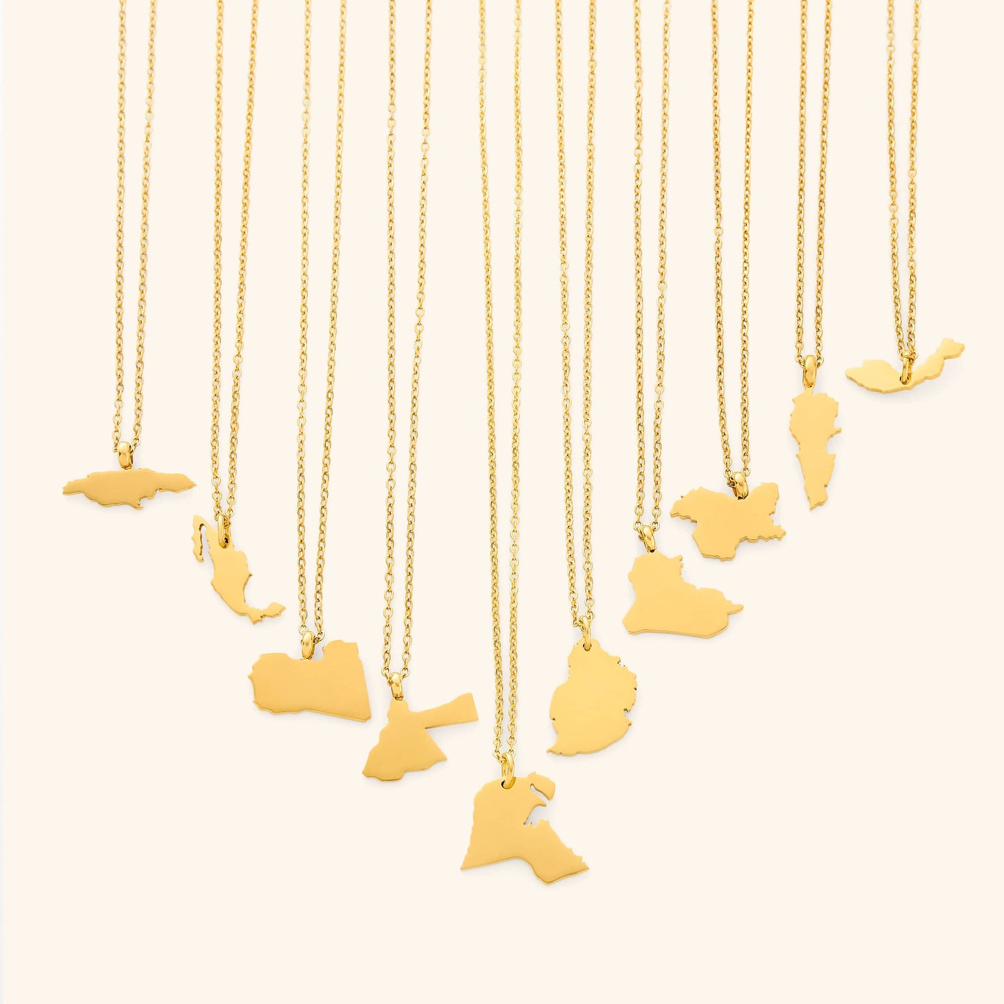 Country Map Necklace | Women