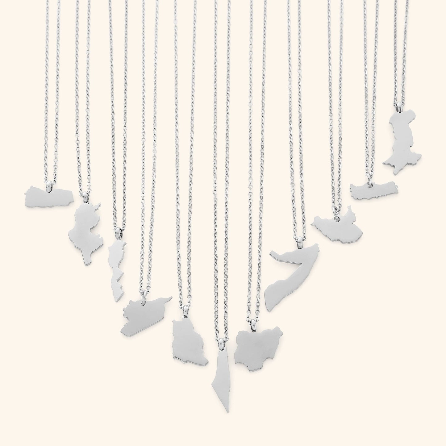 Country Map Necklace | Women
