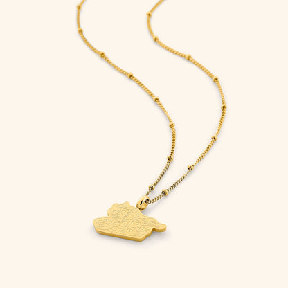 "With Hardship Comes Ease" Map Necklace | Women