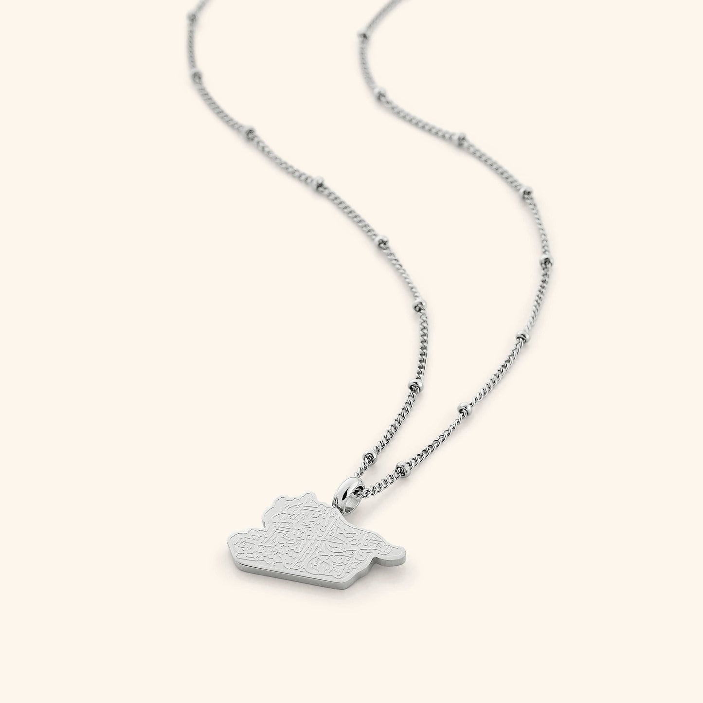 "With Hardship Comes Ease" Map Necklace | Women