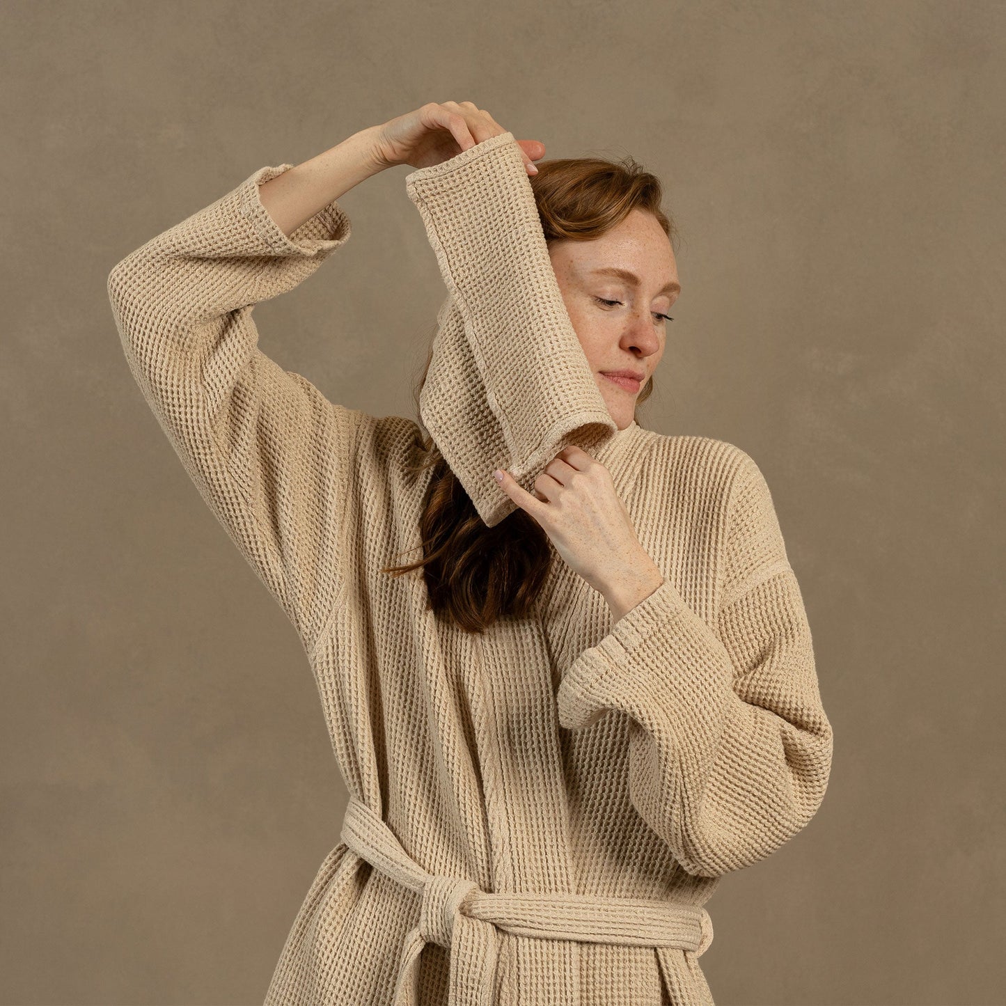 Waffle Washcloth & Hair Towel 2-Set
