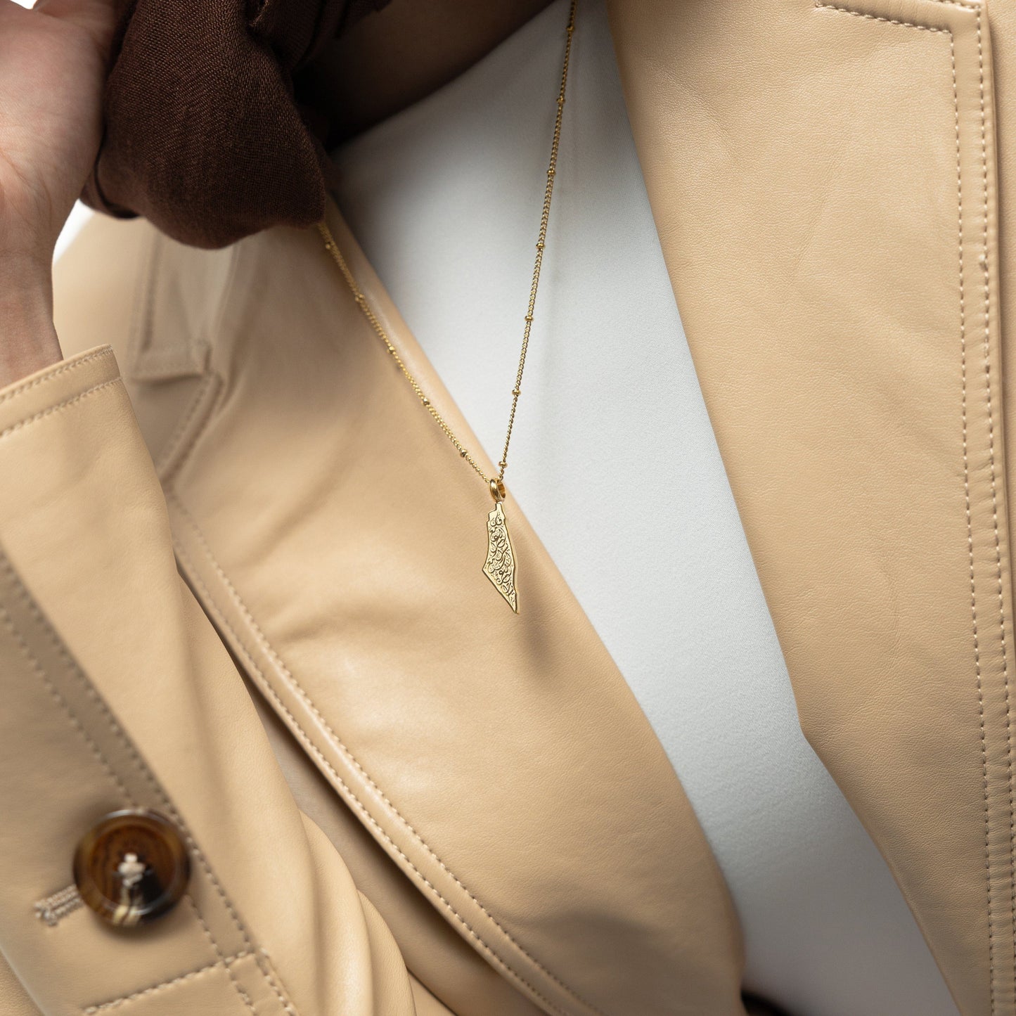 "With Hardship Comes Ease" Map Necklace | Women