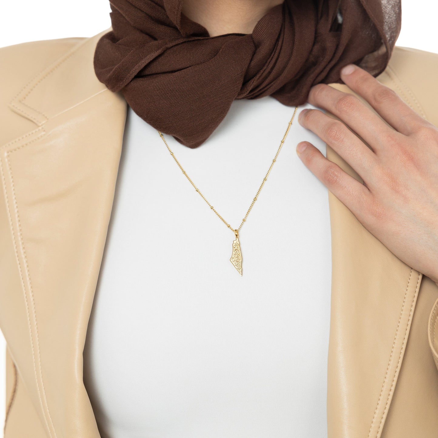 "With Hardship Comes Ease" Map Necklace | Women