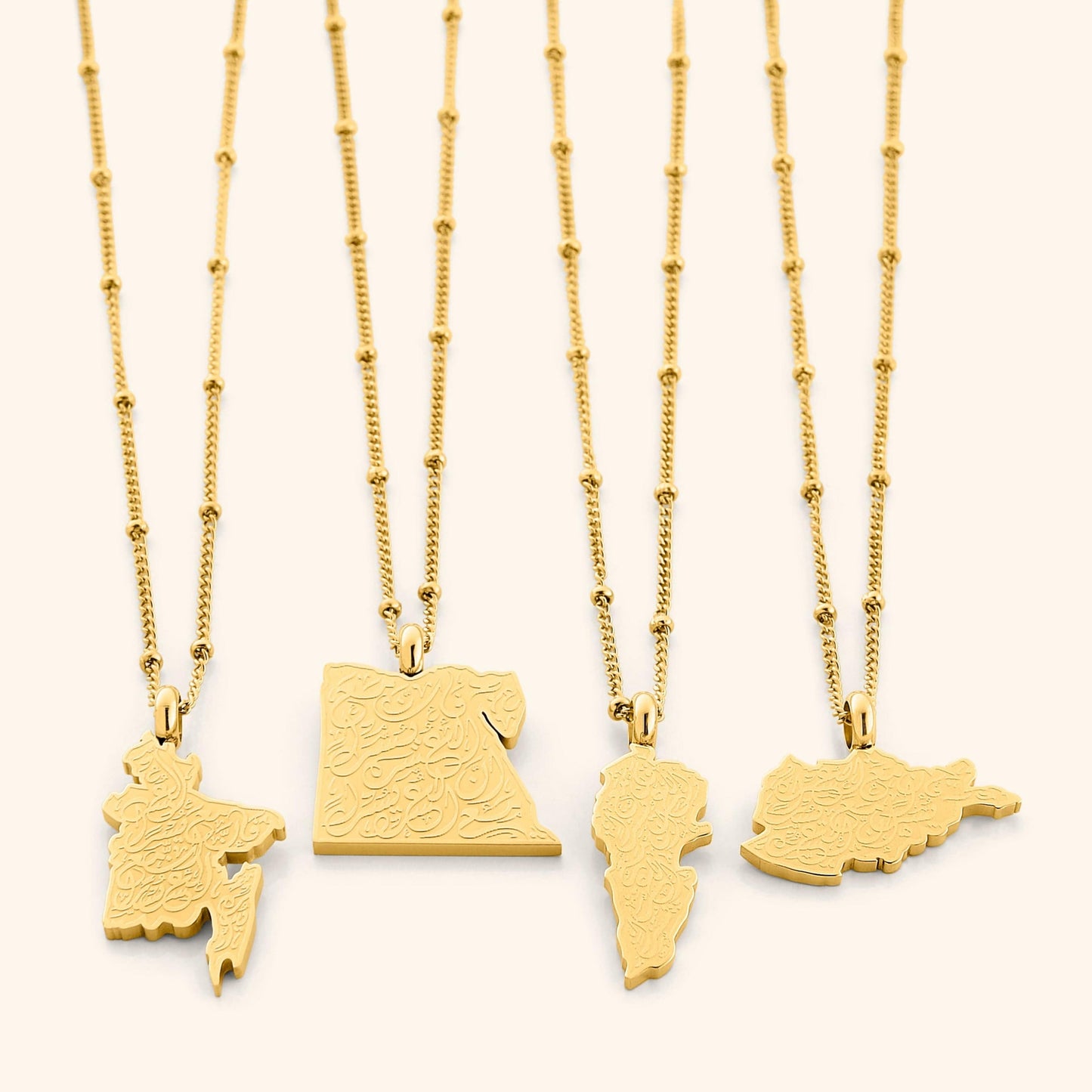 "With Hardship Comes Ease" Map Necklace | Women