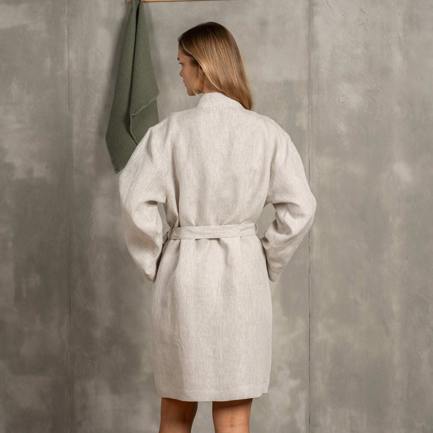 Women's Linen Bath Robe