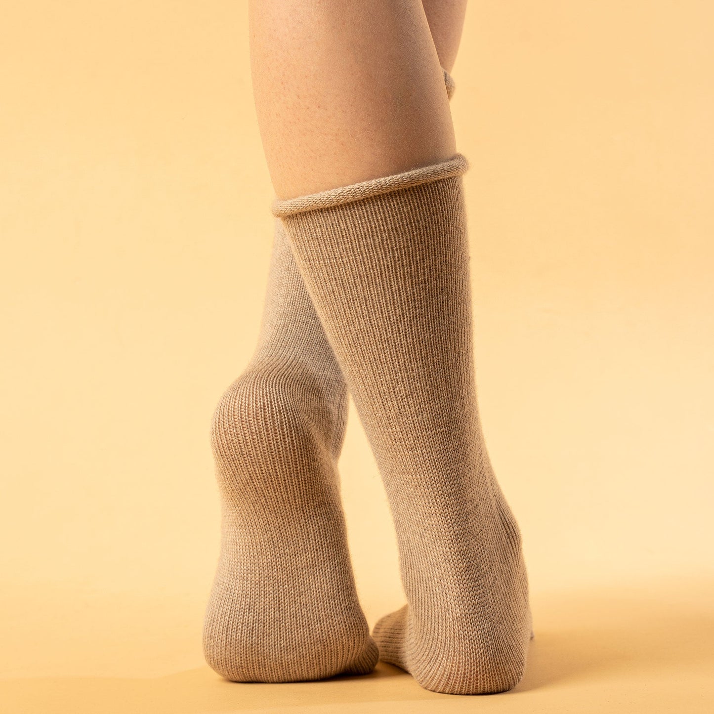 Women's Socks 2-Pack Black/Creamy beige