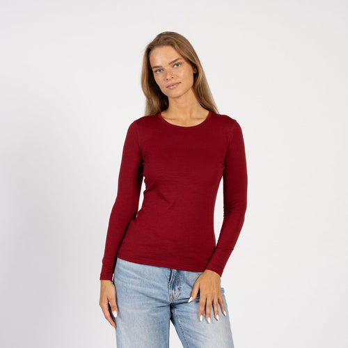 Women's 160 Thermal Long Sleeve Crew Royal Cherry